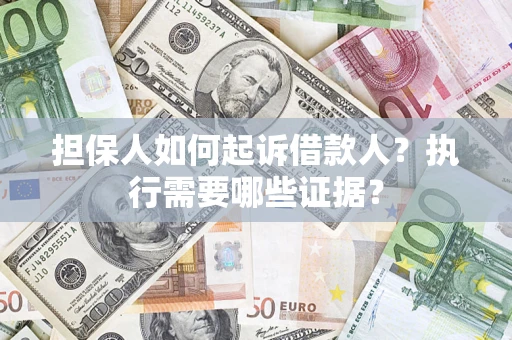北京担保人如何起诉借款人？执行需要哪些证据？