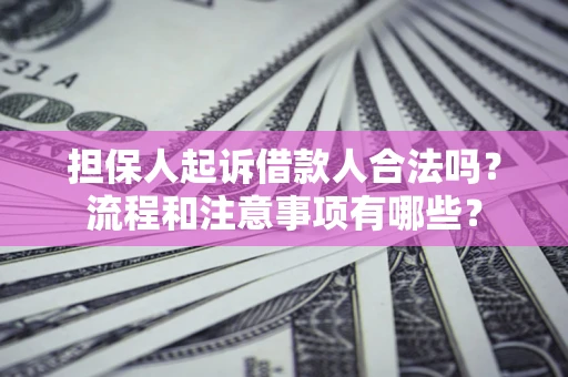 北京担保人起诉借款人合法吗？流程和注意事项有哪些？